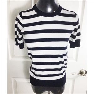 🌈3/25$ Zara Black & White Striped Knit Top